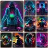 Metal Tin Signs Lighting DJ Wall Decoration Plaque Vintage Art Poster Iron Painting for Man Cave Home Cafe Game Room Club Bar