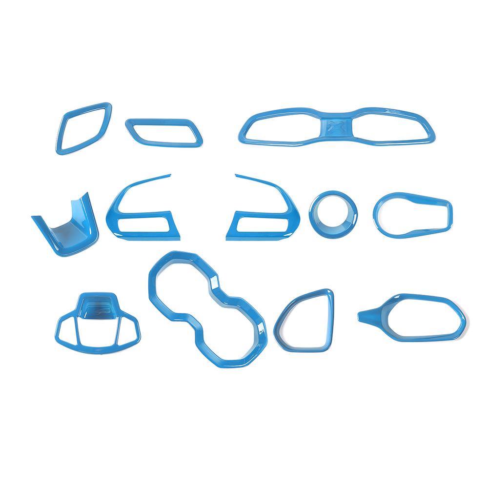 ABS Car Steering Wheel Headlight Switch Decoration Ring Central Air Vent Cover Stickers For Jeep Renegade 2017-2020 Car Exterior Accessories