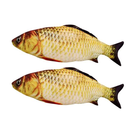 2/3 шт. Игрушки для кошек, рыбки, мягкая льняная плюшевая рыба с хрустящим звуком и кошачьей мятой, интерактивная игрушка для упражнений для котят, для домашних кошек