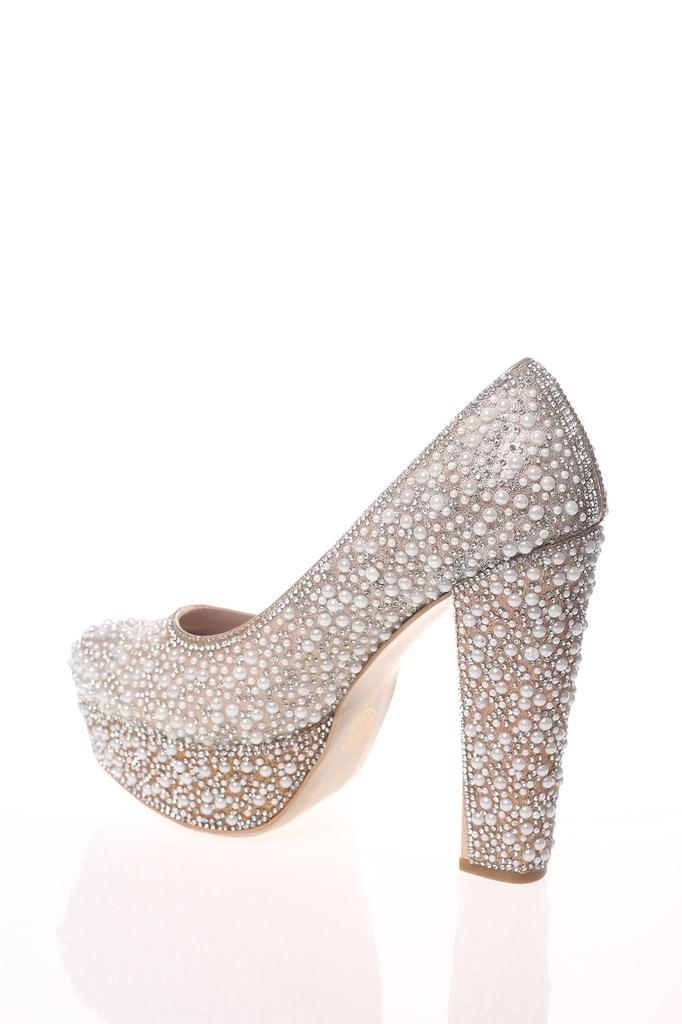 Женская мода Роза Султан Полный жемчуг Вечерние модельные туфли для вечеринки