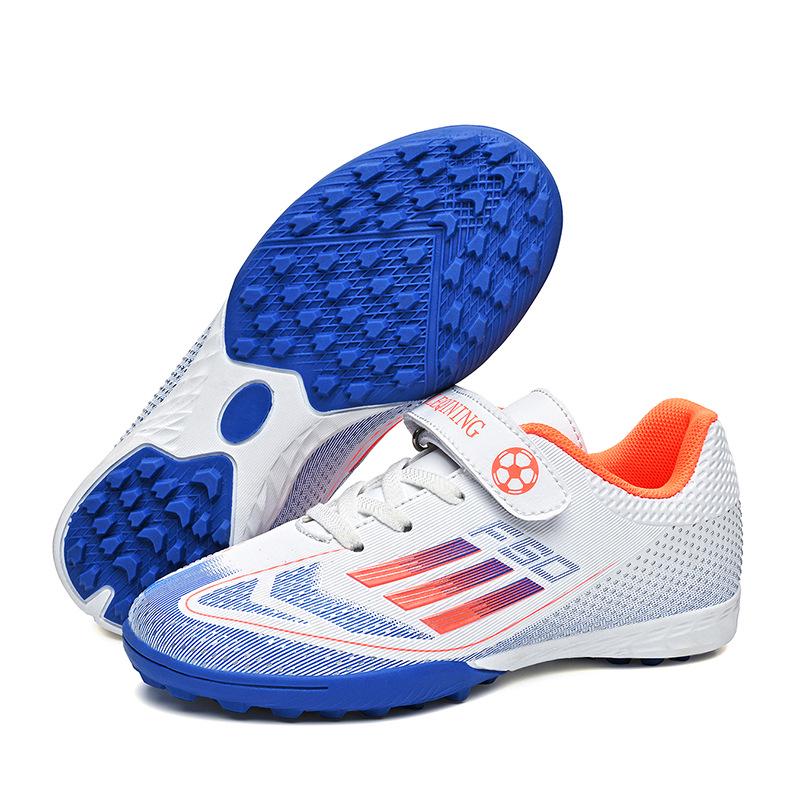 Детские противоскользящие футбольные бутсы на липучках для искусственного покрытия для мальчиков и девочек - Износостойкие тренировочные бутсы для соревнований