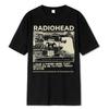 Radiohead Erkaklar Modasi Vintage Klassik Futbolkalar Shimoliy Amerika Turnesi Rok Bola Camisetas Hombre Ko'cha Bolalari Paxtali Futbolka Katta O'lchamli Toplar