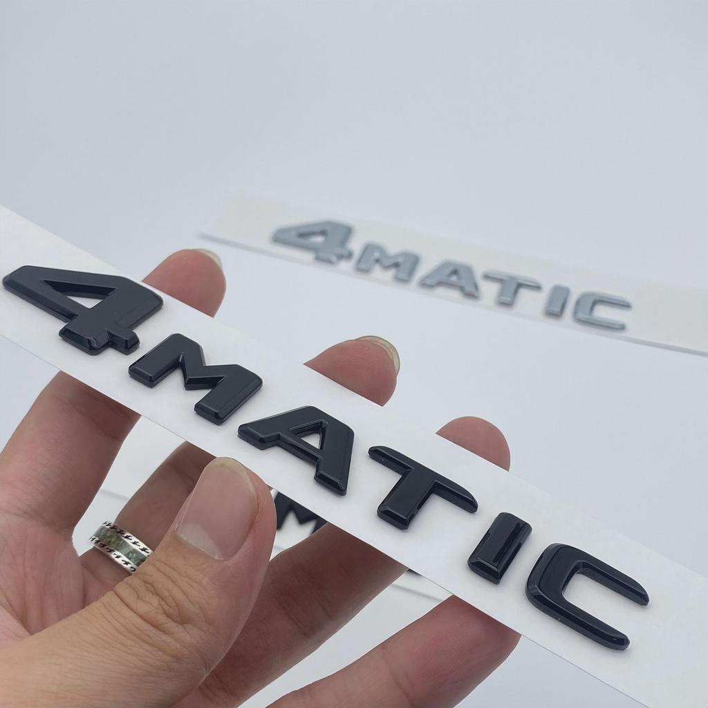 For A B C E G S ML SL CL GLA CLA Class 4MATIC 4 MATIC Trunk Chrome Matte Black Letters Emblem Badge Sticker
