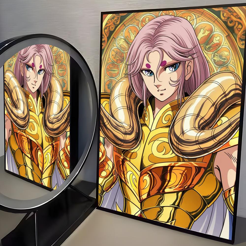 S-Saint Seiya Anime Classic Poster HD Art Mural Wallart Poster Waterproof Vintage Print Decor for Home Decoration DIY