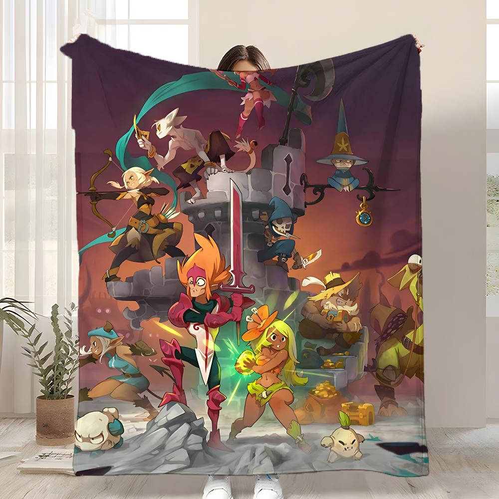 Game Dofus Throw Kid-Friendly Flannel Throw Blanket Soft Warm Anti-Static Washable All Season