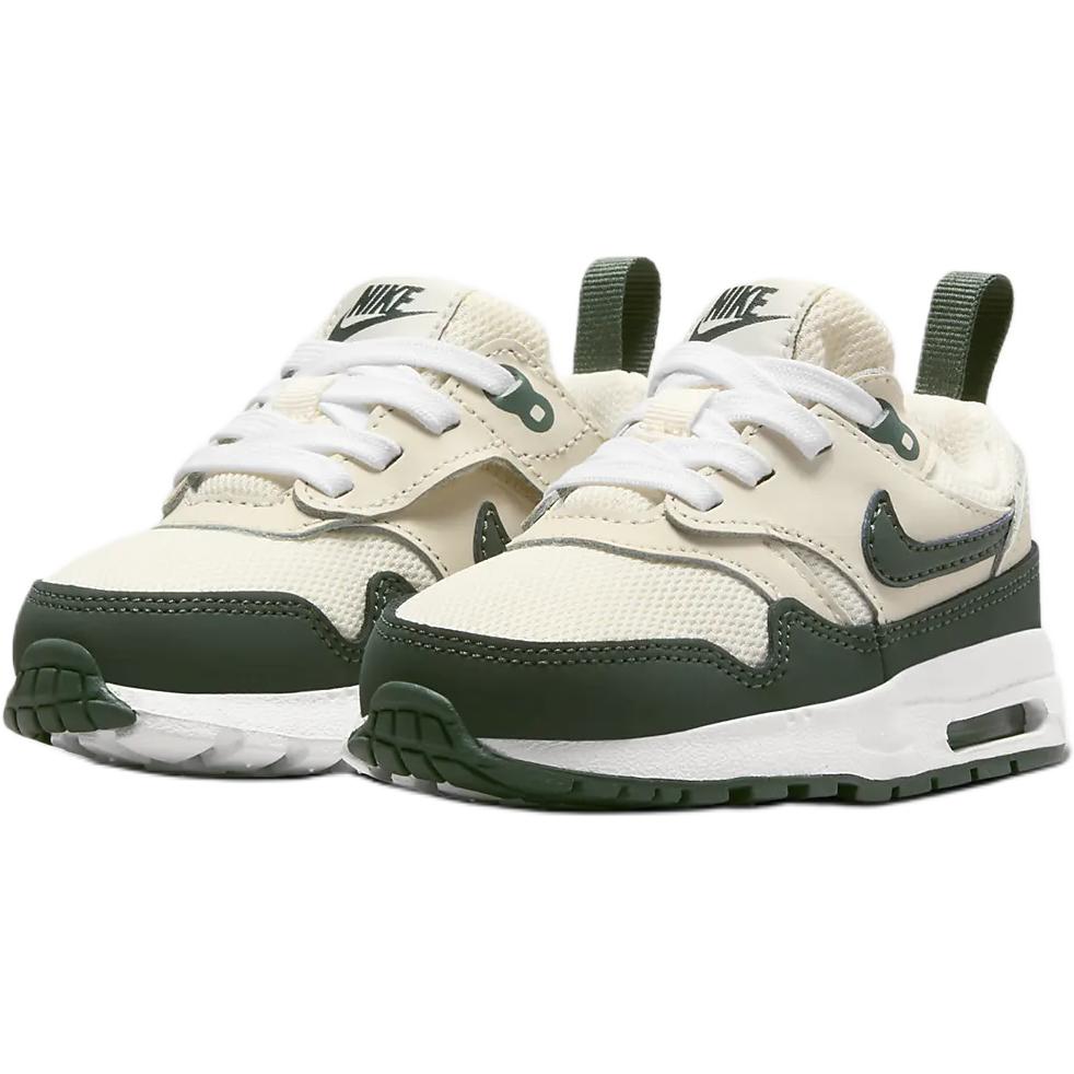 Nike Air Max 1 EasyOn Pale Ivory White Bicoastal Vintage Green (я) Детские кроссовки DZ3309-107