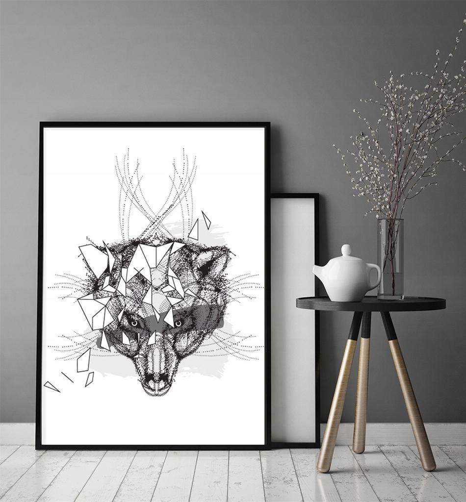 Picture poster In a frame 53x73 cm Wolf P1089