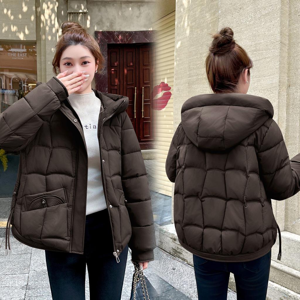 Hooded Plus Size Women's Thickened Warm Anti Cold Winter Coat - Lightweight and Comfortable Long-sleeved Cotton Coat Jacket
