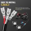 RIGIDON LED Light Bar Wire Harness Kit 18AWG On-Off Switch Power Relay