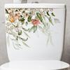 Green Plant Leaves Flower Wall Sticker Bathroom Toilet Decor Living Room Cabinet Home Decoration Decals Beautify Self Adhesive M