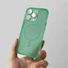 Frosted Translucent MagSafe Phone Case for iPhone 16 15 Pro Max 14 Pro 13 11 12 Trendy Wireless Charging Shockproof Back Cover