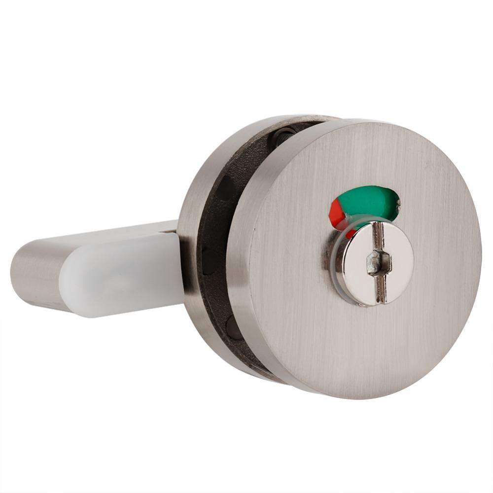 Screw Mount Bolt Latch Stainless Steel Bathroom Door Lock Indicating Privacy Door Lock Commercial