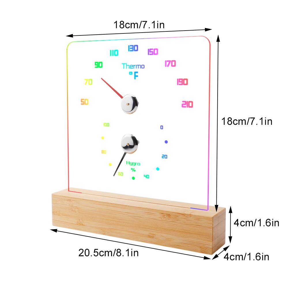 2 в 1 Термо-гигрометр для дерева в помещении Термометр-гигрометр Аксессуары для паровой бани Сауны