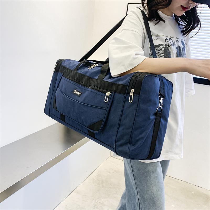 Men's Large-Capacity Nylon Travel Bag, Splash-Proof Hand Luggage for Business Trips