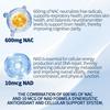Мягкие капсулы NAC 600 мг + NAD+ с маслом MCT и кокосовым маслом – Добавка для клеточной энергии, антиоксидантной защиты и здоровья печени (60 счет)