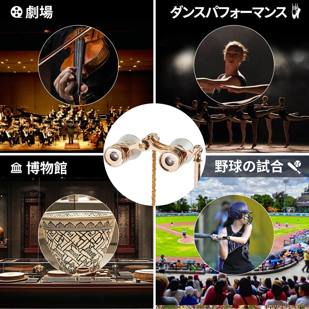 BOSTRON Binoculars for Live 3X Adjustable Foldable with for Bird Wild Bird and Graduation Includes Japanese Instruction Manual and Drawstring Bag