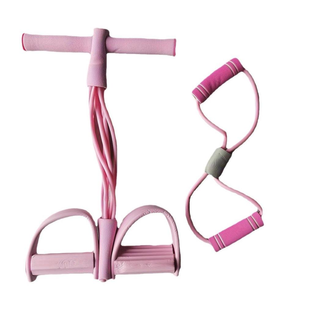 Шеститрубный эспандер для пресса и скручиваний для йоги с педалью для ног