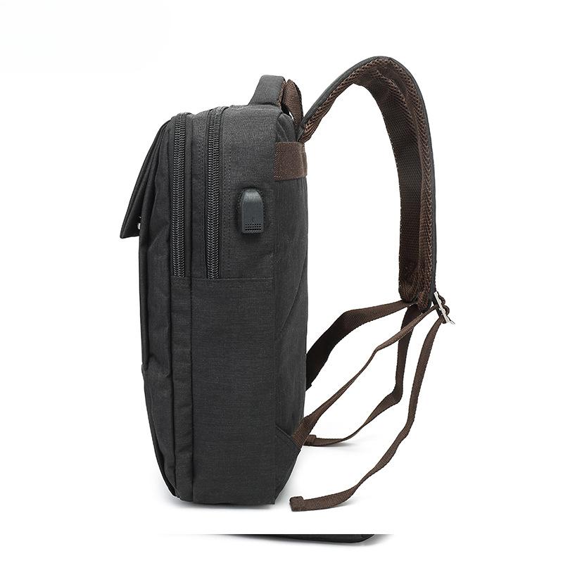 Повседневная мужская сумка через плечо из ткани Оксфорд, модный деловой компьютерный рюкзак, многофункциональный школьный рюкзак с USB-зарядкой
