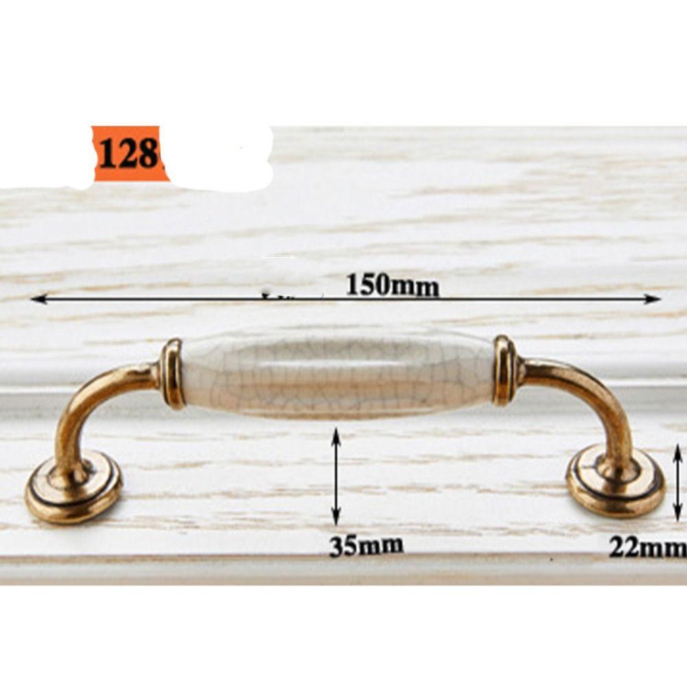 Керамические ручки для шкафа из цинкового сплава Антикварная бронза Дизайн с трещинами Ручка для двери гардероба Белые Винтажные ручки для ящиков Дверца шкафа