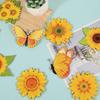 9pcs/set Sunflower Pendant Pastoral Style Handicraft Stall Small Home Decoration Butterfly Pendant