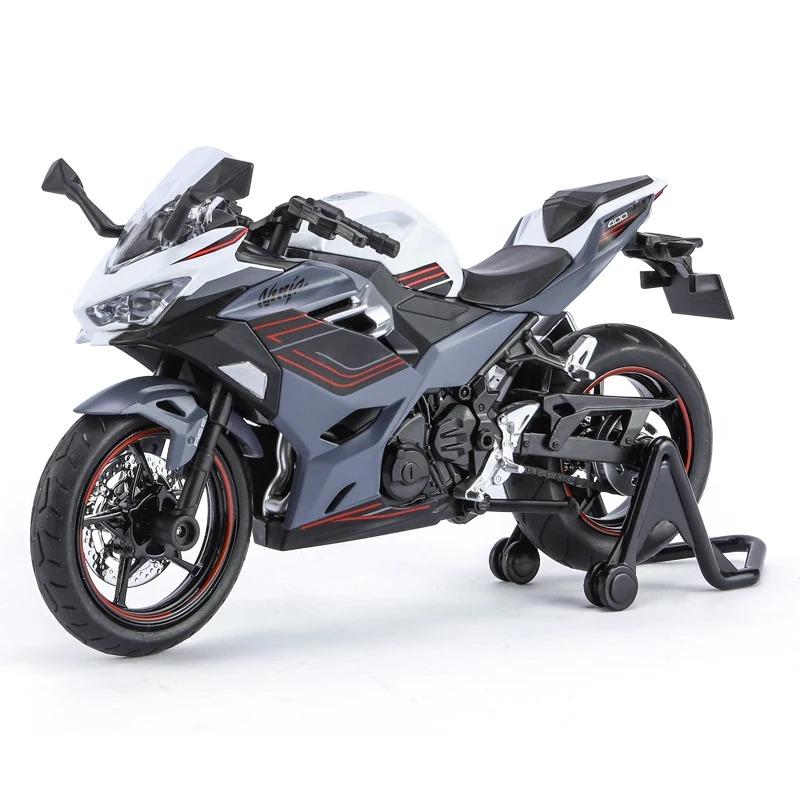 1/12 KAWASAKI Ninja 400 игрушечный мотоцикл миниатюрная литая металлическая модель 1:12 супер спортивных звуковых и световых коллекций в подарок для мальчика