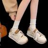 2025 Early Spring Retro Wind Big Head Shoes Women's New Thick-soled Heightening Casual Sports Shoes Versatile Casual Shoes