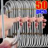 50/10 шт. S-образные крючки из нержавеющей стали с острым концом, кухонные крючки для подвешивания мяса, вешалки, крючки S-образной формы для гриля, бекона, ветчины, коптильни, гаджеты