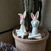 2 шт. Йога Кролик Украшения Ручная роспись Скульптуры Кролика Искусства Из Смолы Ремесла В Помещении На Открытом Воздухе