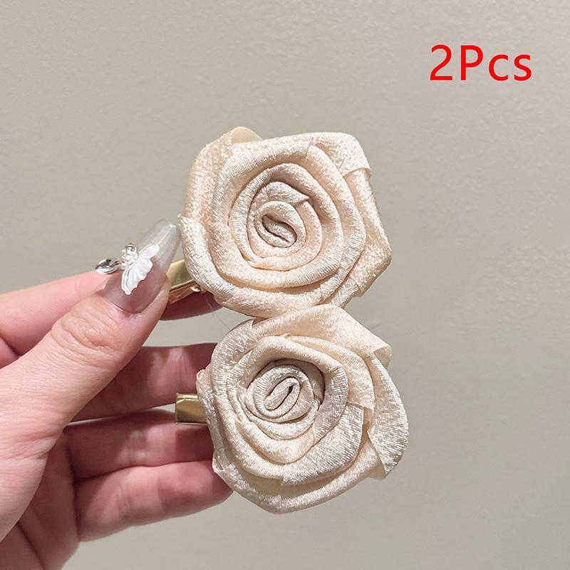 2 шт. корейский стиль увядшая роза цветок заколка для волос винтажный цветок заколка для волос боковой зажим высококачественный головной убор аксессуары для волос