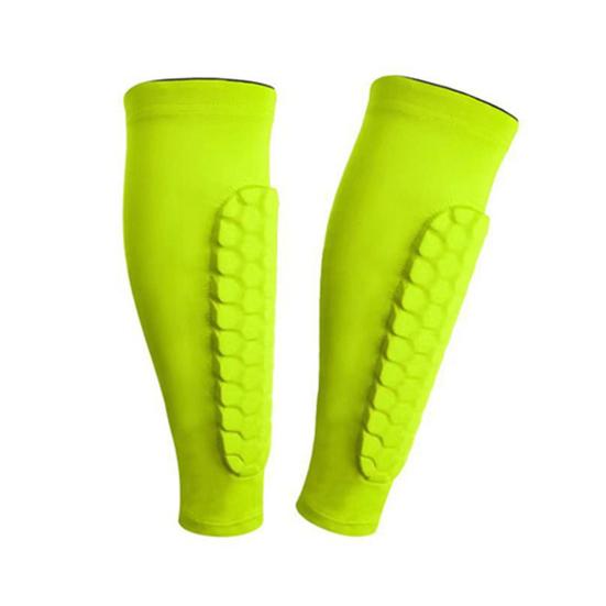 1 Pc Soccer Shin Guard for Kids Youth Adult Calf Compression Sleeve with Honeycomb Pad for Baseball Boxing Football
