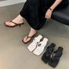 Fashion Eilyken Fashion Square Clip Toe Women Slippers 2025 Summer Low Heels Beach Sandals Flip Flops Mules Slides Ladies Shoes