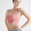 Women's Summer Outdoor One Piece Shockproof Sports Bra Cross Back Yoga Fitness Running Push Up Camisole Bra