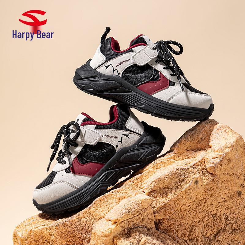 Hapi Bear Kids' Casual Sneakers, Spring/Autumn, Lightweight Woven Fabric for Boys & Girls