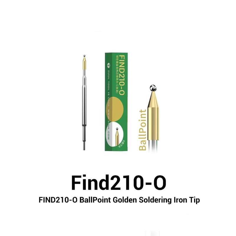 2UUL FIND C210 O BallPoint Head Gold-Plated Soldering Iron Tips 018 020 002 Welding Set For Electronic Phones BGA CPU Repair Kit