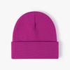 Unisex Winter Warm Ribbed Knitted Hat Acrylic Beanie with Custom Logo Digital Printing Solid Color and Cuffed Design