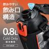 Thermos Vacuum Insulated Sports Bottle Black Valencia Cold Drinks BKV 0.8L (For Only) FHT-802F