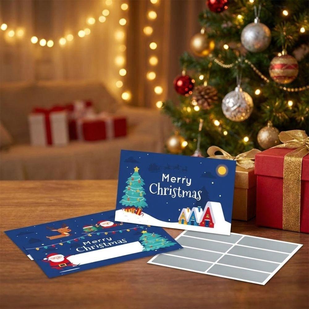 30 Set Opaque Coating Christmas Scratch Off Cards Kids Christmas Reward Cards Holiday Surprises