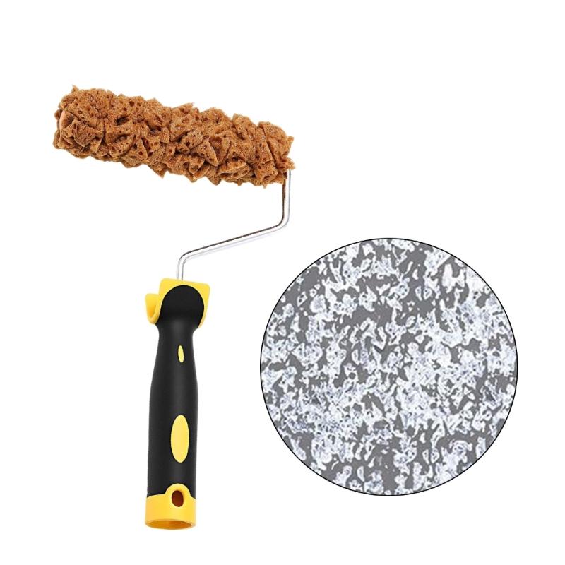 Complete Painting Set With 3 Drywall Texture Rollers and Roller Frame Convenient for Wall Surfaces Finishes Daily Use