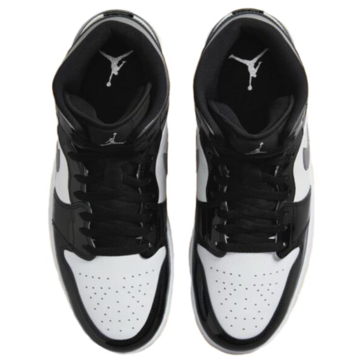 Air Jordan 1 Mid SE черные белые серебристые мужские кроссовки металлик-золото HV0789-010
