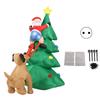 Собака укусила рождественскую елку старика светодиодная растущая надувная рождественская елка для наружного садового двора ЕС