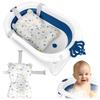Folding Bathtub for Children, Infants with Insert Ricokids RK-286 White and Blue