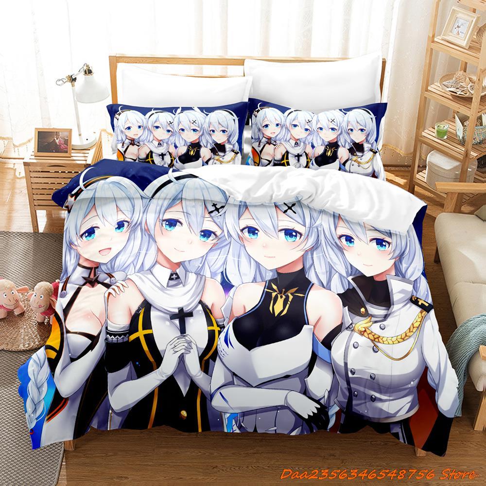 Постельное белье Honkai Impact 3 Мультяшный Аниме Трехсекционный Комплект Взрослый Детская Спальня Пододеяльники 3D Каваи Девочка Милая Женская Постельное Белье