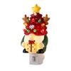 Christmas Gnome Night Light Resin Faceless Dwarf Xmas Tree LED Night Light with Multicolor Bulbs And On/Off Switch for Home Bathroom Bedroom Decor