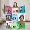 Mafaldas Knitted Blankets Amine Cartoon  Flannel Throw Blanket Bedding Couch Decoration Lightweight Bedspreads
