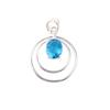 Swiss Blue Topaz Gemstone 925 Sterling Silver Handmade Elegant Pendant1.65" Gift PP-61-10