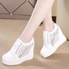 Fashion Women's Sneakers Mesh Platform Wedges Comfortable Womens Vulcanized Shoes Lace-ups Female Shoes 2024 Summer New Tenis De Mujer