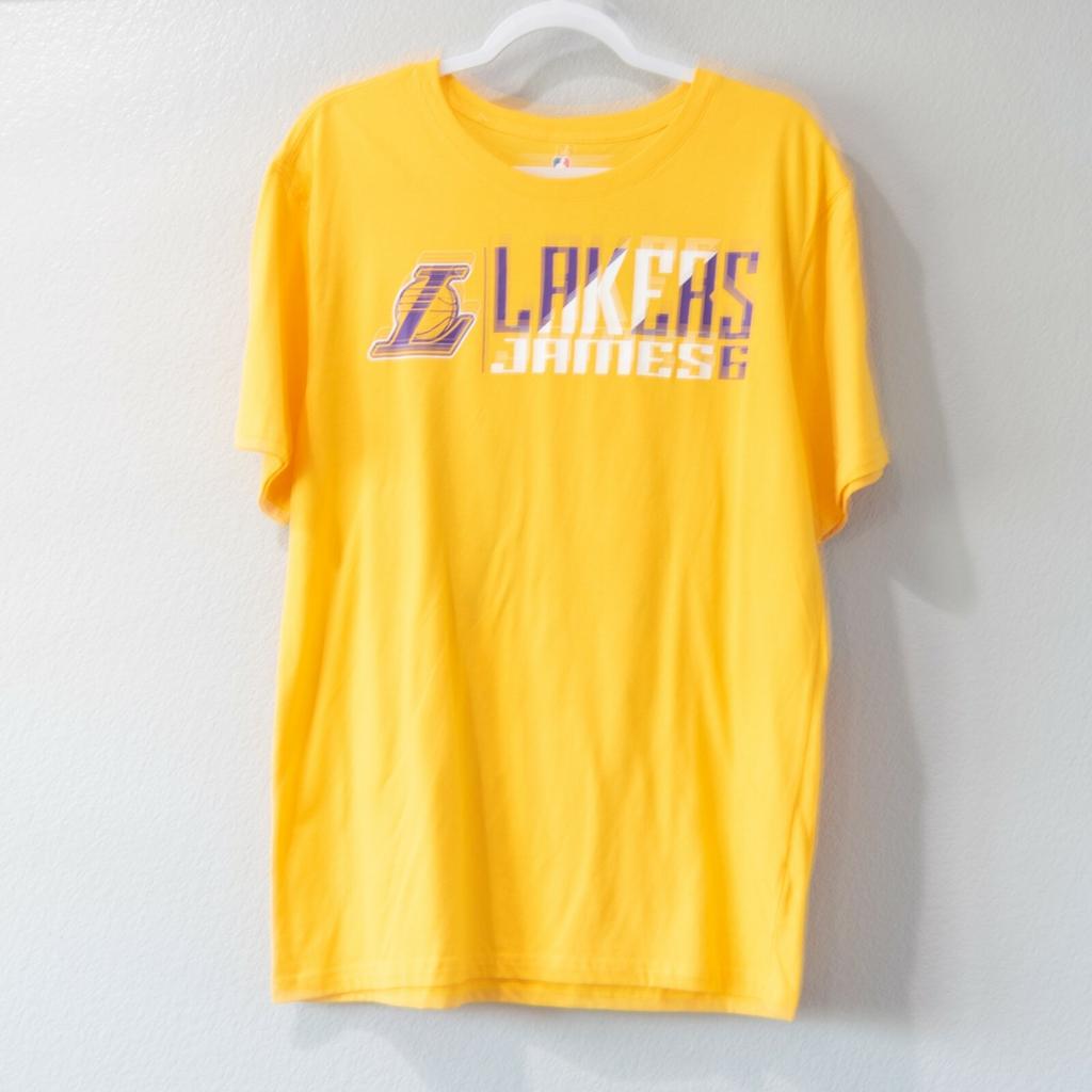 NBA Lakers 6 James Yellow Shirt Men's Size L