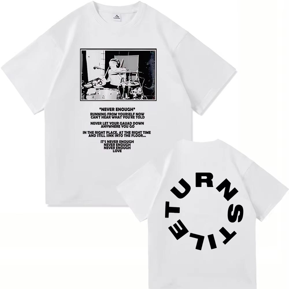 Turnstile Double Rainbow Tshirt 2025 Album Never Enough UnisexUnisex Clothing Harajuku High Quality Clothes Vintage Cotton Tshirts