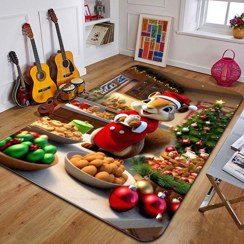 S-squirrel Printed Carpet Fashion Yoga Mat Non-Slip Carpet Bedroom Decoration Outdoor Carpet Bedroom Birthday Gift