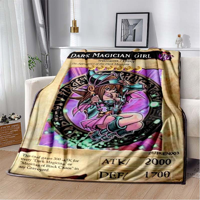 Dark Magician Cartoon Anime Throws Blanket Kids Super Soft Cute Blankt for Travel Couch Picnic Bed Flannel Blanket Birthday Gift